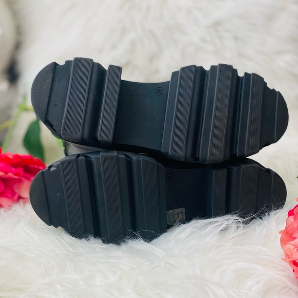 NEW | GANNI Nylon-Trimmed Combat Boots - Picture 8 of 14